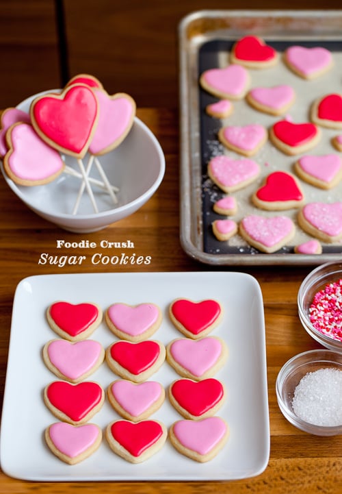 Easiest Valentine Cookies Cut Out Sugar Cookies Foodiecrush Com
