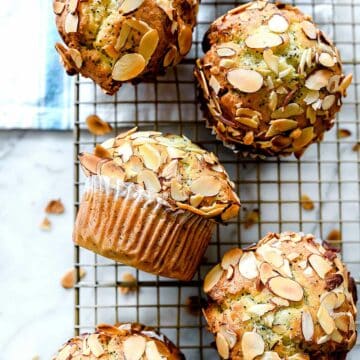 Lemon Poppy Seed Muffins | foodiecrush.com #muffins #lemon #almond #poppyseed #recipes #easy