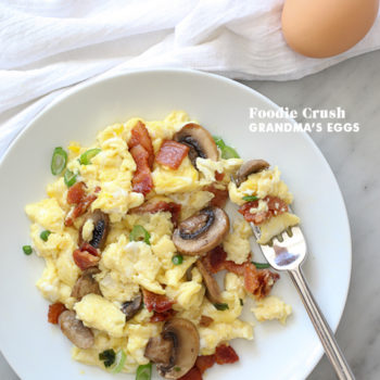 Grandma's Scrambled Eggs for Brinner | foodiecrush.com