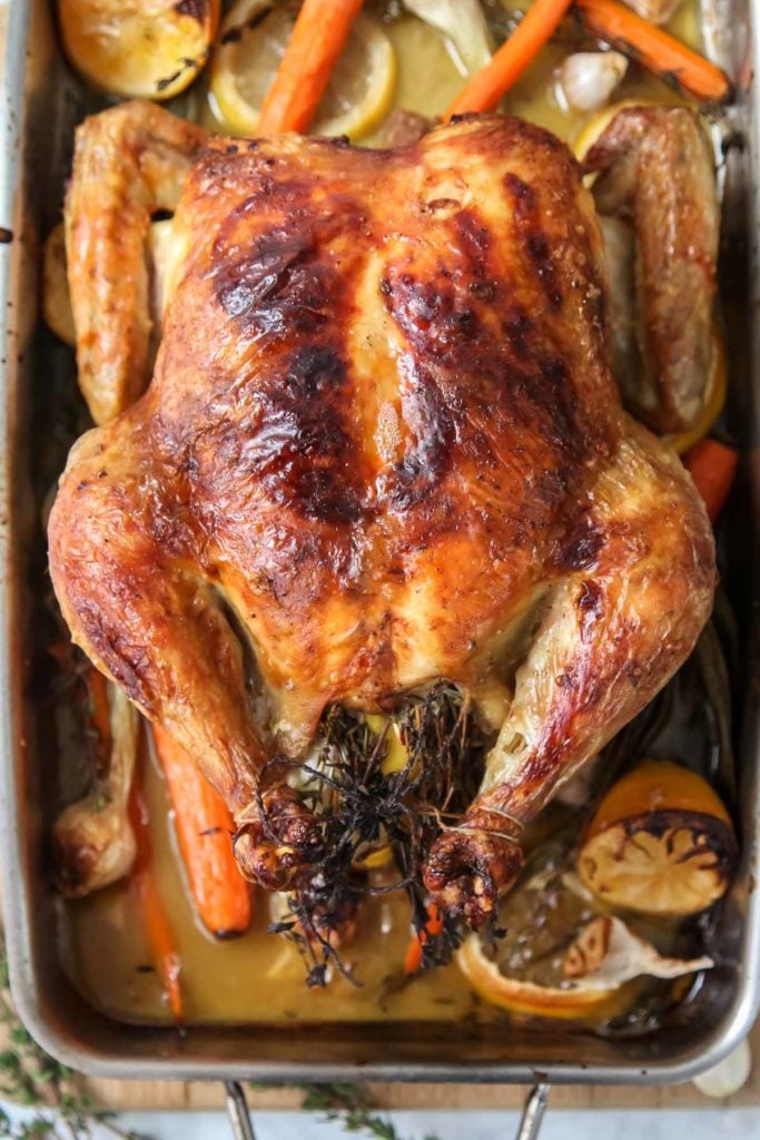 Juicy Roast Chicken | foodiecrush.com #chicken #recipes #dinner #whole #oven ideas