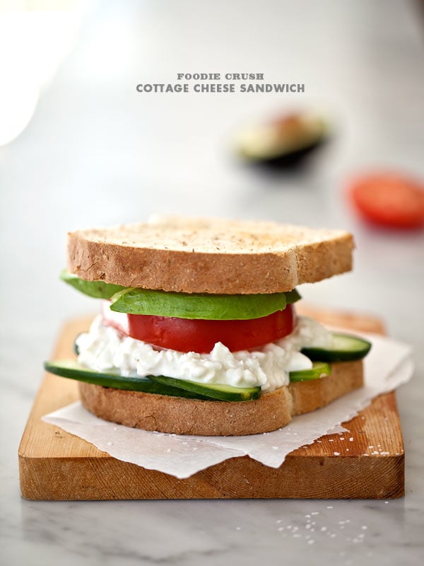 Cottage Cheese Sandwich With Avocado