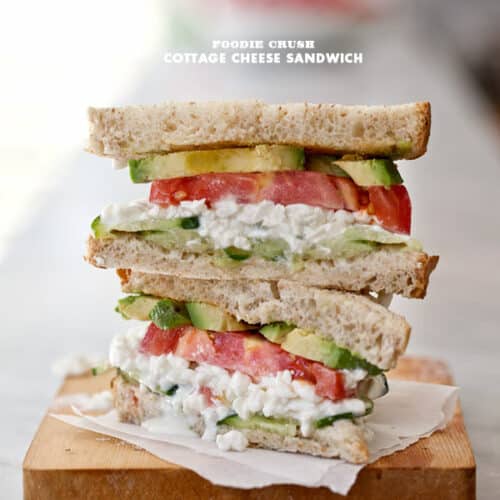 Cottage Cheese Sandwich With Avocado