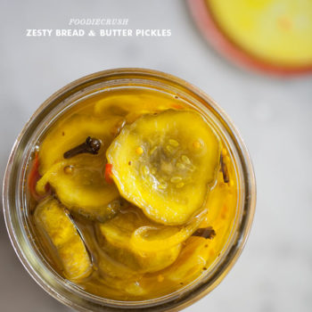 Bread and Butter Pickles from FoodieCrush.com