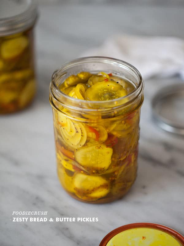 Refrigerator Bread And Butter Pickles Recipe Foodiecrush