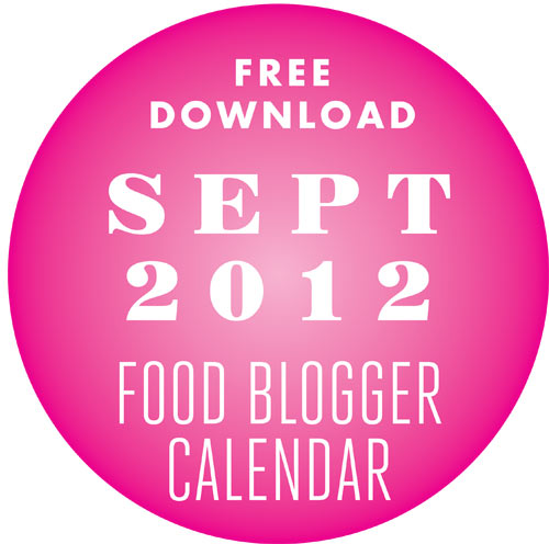 Food Blogger Calendar Sept 12