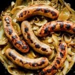 Beer Bratwurst with Onions | foodiecrush.com