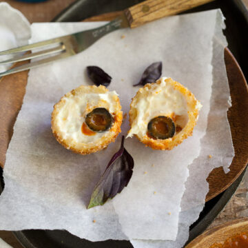 Fried Cheese Eyeballs from FoodieCrush.com