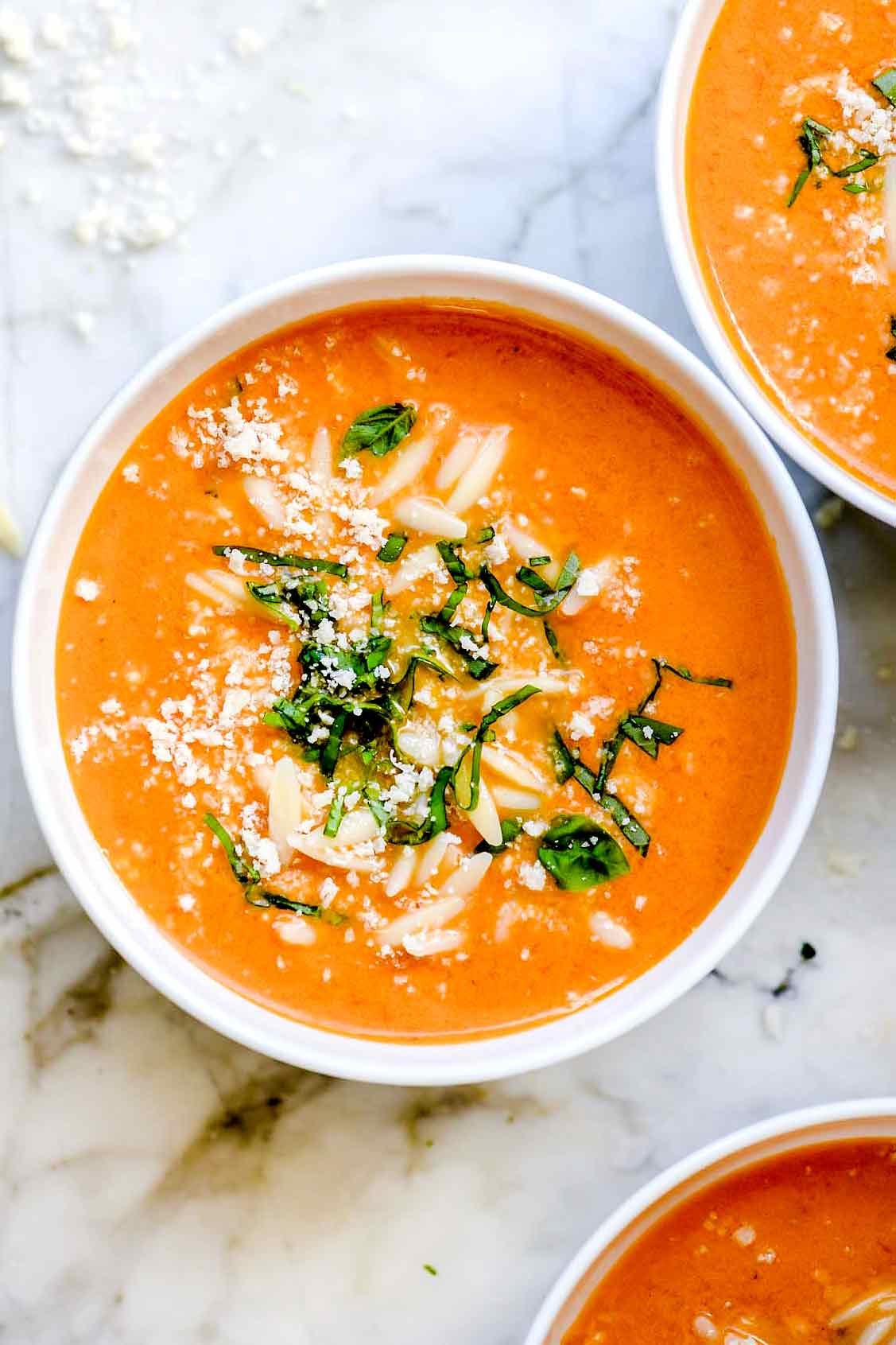 Homemade Tomato Basil Soup Easy  Creamy  foodiecrush com