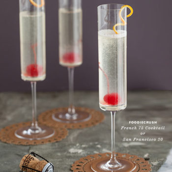 French 75 Cocktail || FoodieCrush