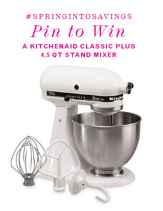 Pin to Win a KitchenAid Mixer || foodiecrush.com #springintosavings