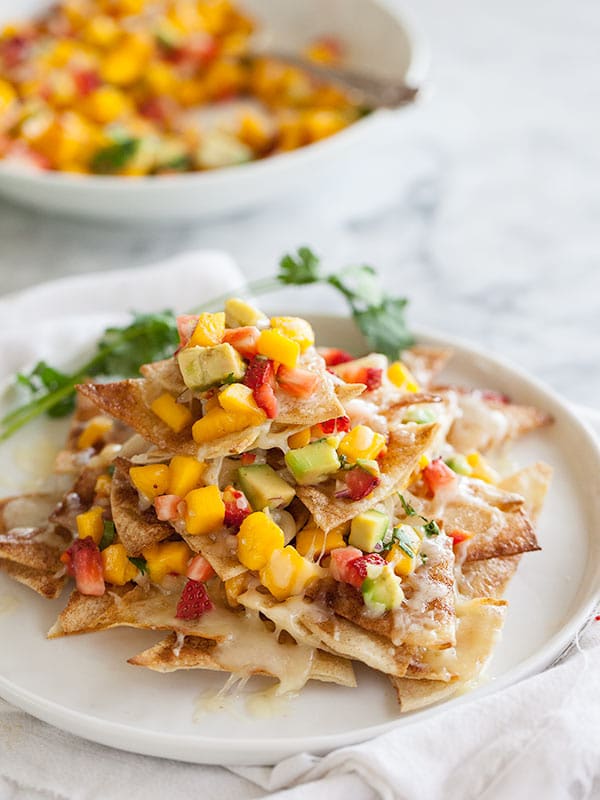 Dessert Nachos with Strawberry, Mango and Avocado Salsa Image