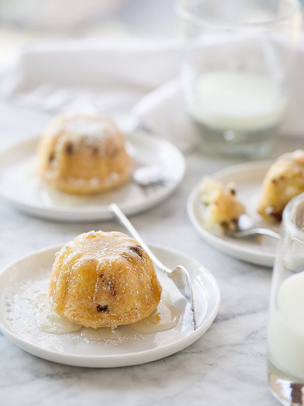 Lemon and Cherry Mini Bundt Cakes | FoodieCrush.com