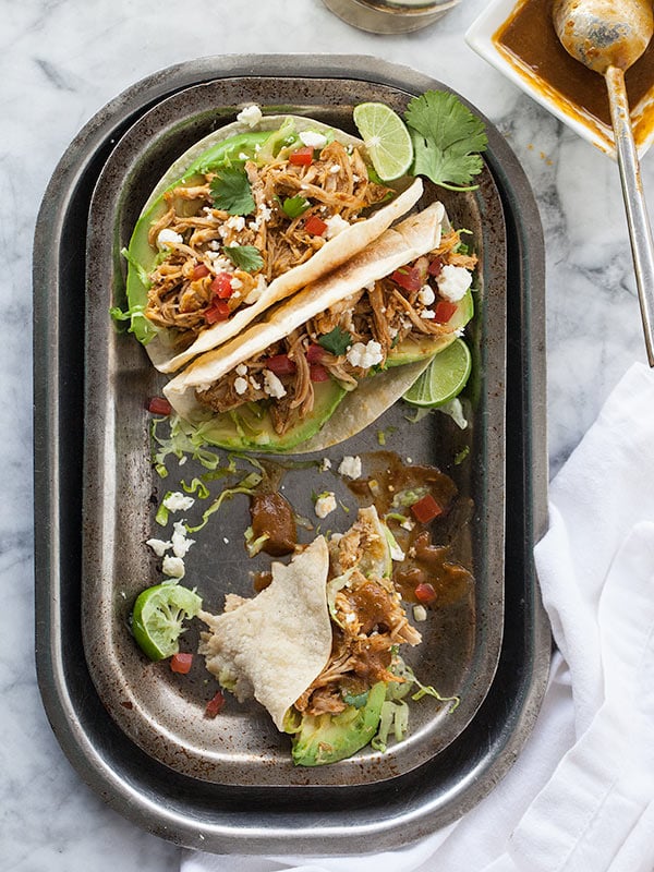 Stewed Chicken Tacos | foodiecrush.com