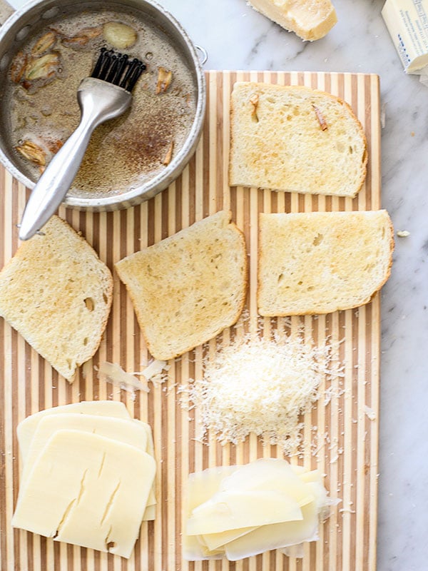 Parmesan Crusted Fondue Grilled Cheese | foodiecrush.com