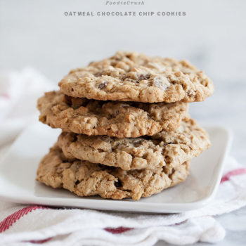 Oatmeal Chocolate Chip Cookies | foodiecrush.com