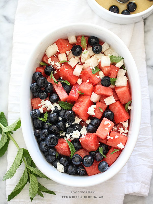 Red White and Blue Salad | foodiecrush.com