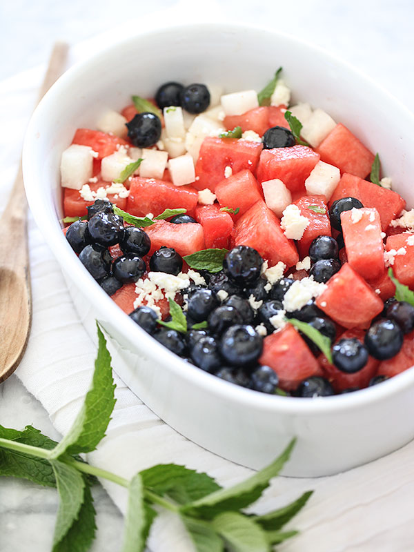 Red White and Blue Salad | foodiecrush.com