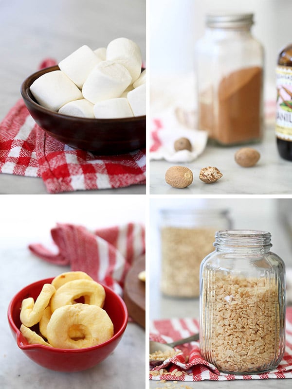 Apple and Oatmeal Rice Krispie Treats | foodiecrush.com