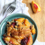 Peach and Blackberry Cobbler | foodiecrush.com