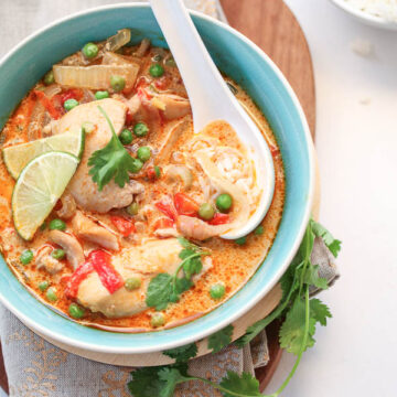 Slow Cooker Thai Chicken Soup | FoodieCrush.com