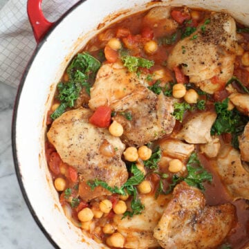 Tabasco Braised Chicken with Chickpeas | foodiecrush.com