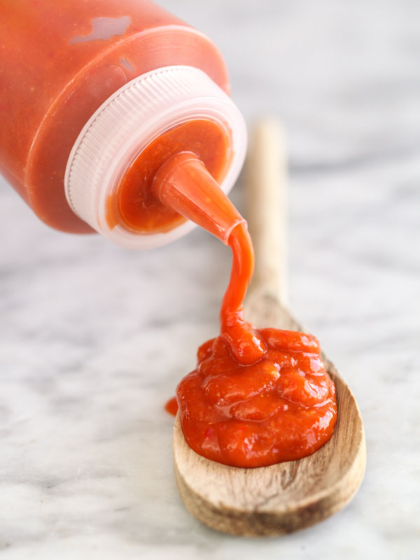 Learn how to make your own Homemade Sriracha Sauce, almost more flavor than the Rooster Sauce | foodiecrush.com
