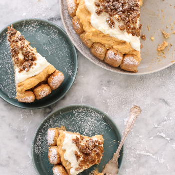 Pumpkin Tiramisu. It's a pie. It's a cake. It's delish | foodiecrush.com