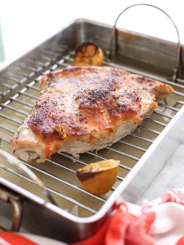 roast turkey breast in roasting pan