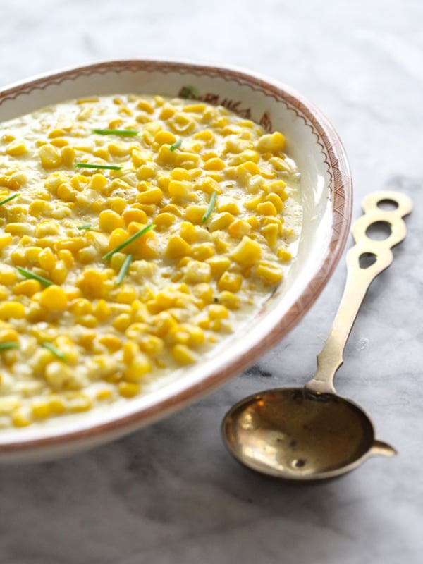 5 Ingredient Slow Cooker Creamed Corn is the closest version yet to the canned stuff I loved as a kid | foodiecrush.com