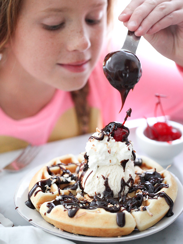 Coconut Waffles make a crazy great dessert | foodiecrush.com