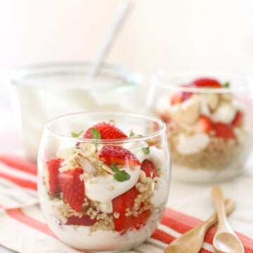 Strawberry Quinoa Parfait | foodiecrush.com
