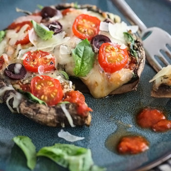 Pizza Stuffed Portobello Mushroom | foodiecrush.com