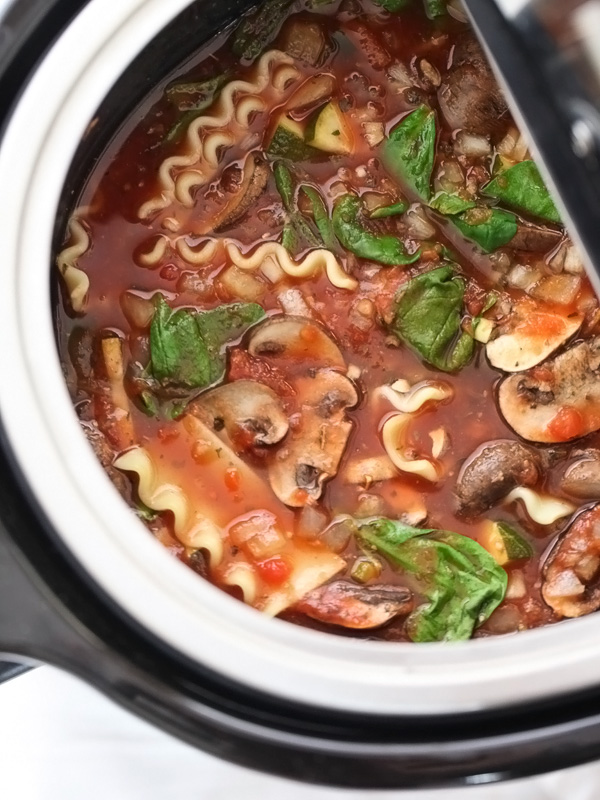 vegan lasagna soup slow cooker