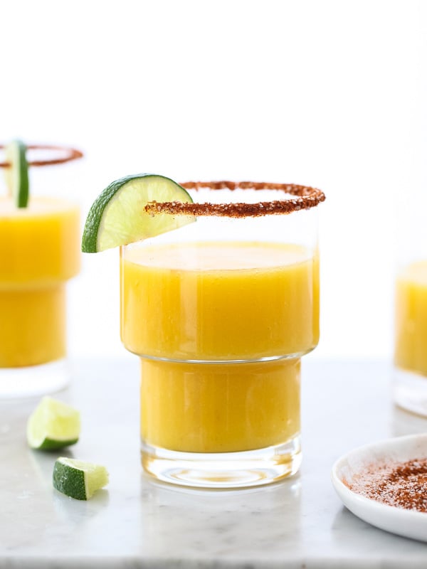 Mango Margarita with Chile Salt and Lime from foodiecrush.com on foodiecrush.com