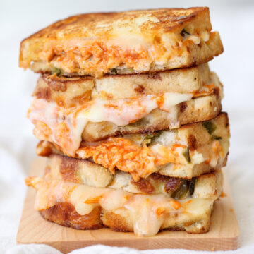 Buffalo Chicken Grilled Cheese foodiecrush.com