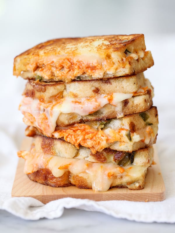 Buffalo Chicken Grilled Cheese foodiecrush.com