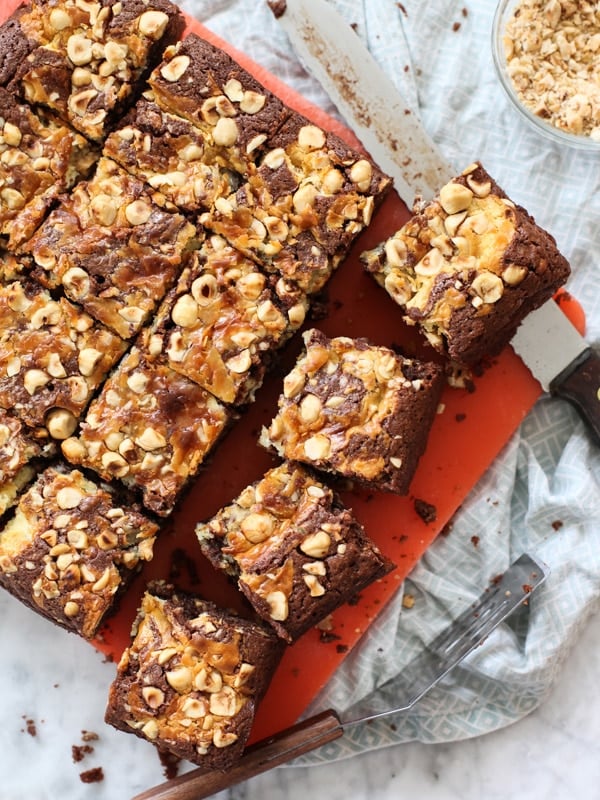 Swirled Mascarpone Brownies with Hazelnuts Image