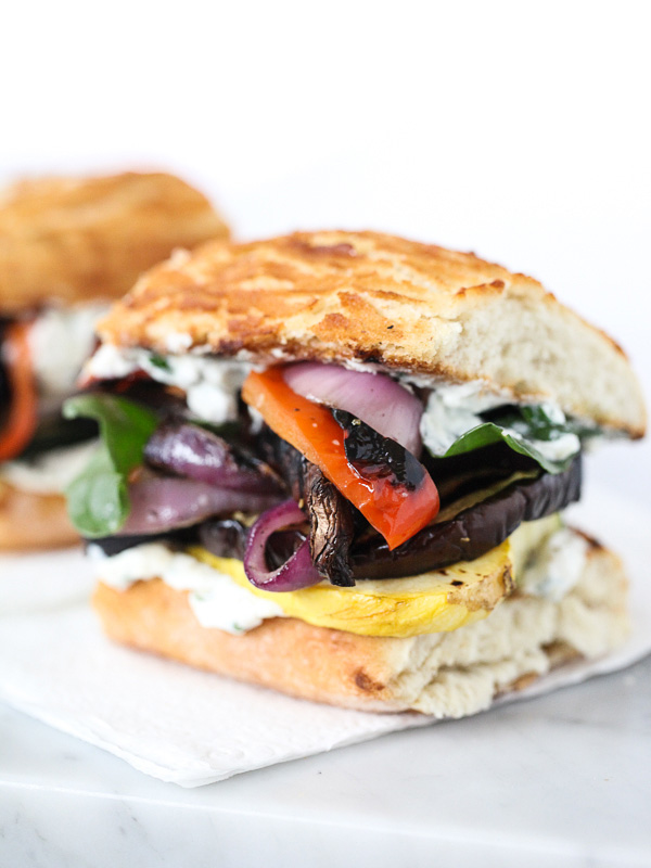 Grilled Vegetable Sandwich for foodiecrush.com