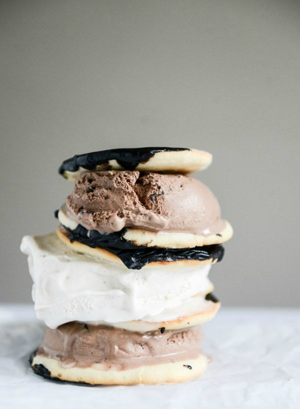 Black and White Cookie Ice Cream Sandwiches II How Sweet Eats