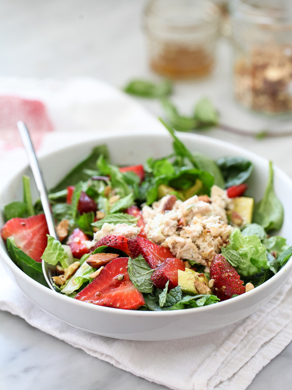 Strawberry and Avocado with Tuna Salad Recipe on foodiecrush.com