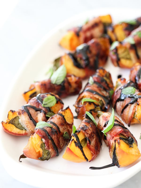 Bacon-Wrapped Grilled Peaches