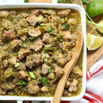 Slow Cooker Hatch Green Chile Verde on foodiecrush.com