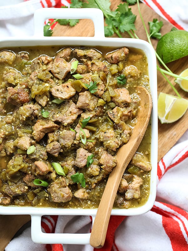 Slow Cooker Pork Chile Verde - foodiecrush .com