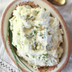 Buttermilk Blue Cheese Mashed Potatoes | foodiecrush.com