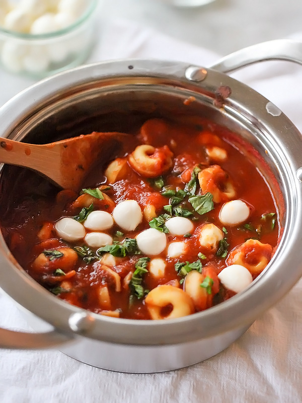 Tomato Basil Tortellini Soup | foodiecrush.com #easy #roasted #recipe