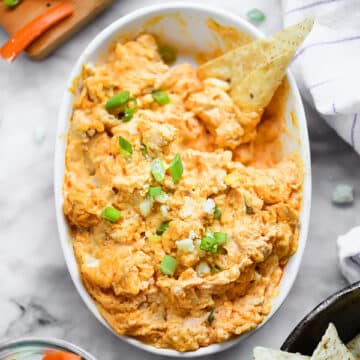 Crockpot Buffalo Chicken Dip Recipe (Feeds a Crowd!) - foodiecrush