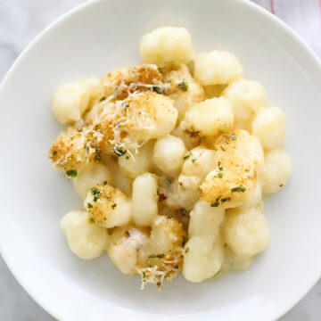 Truffled Gnocchi Mac and Cheese | foodiecrush.com