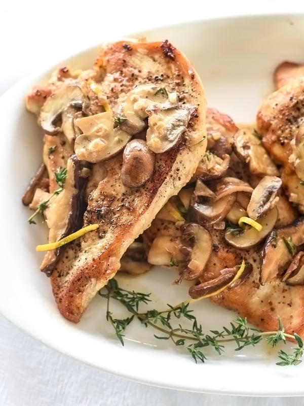 From-Scratch Cream of Mushroom Chicken | foodiecrush.com #whitewines #sauces #recipes