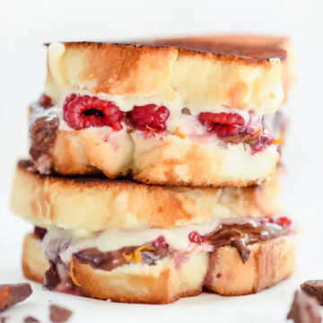 Raspberry and Chocolate Grilled Cheese | foodiecrush.com