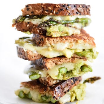Spicy Smashed Avocado & Asparagus with Dill Havarti Grilled Cheese | foodiecrush.com